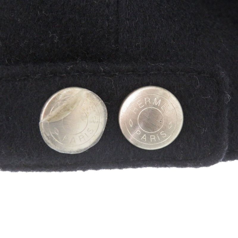 Hermes Cashmere Acetate Navy Cap Hat