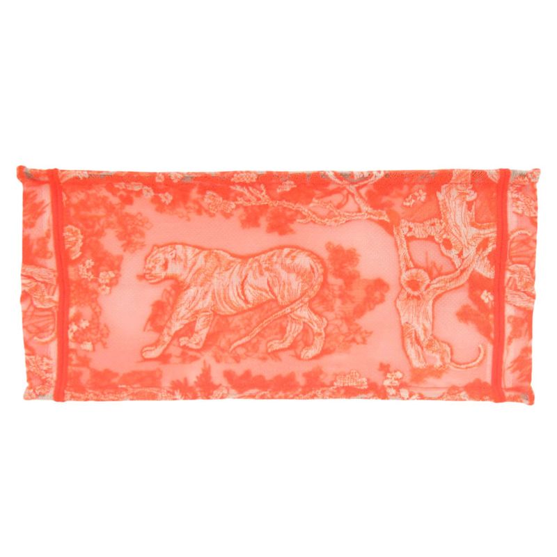 Dior Bookte Toile de Jouy Embroidery Mesh Orange White