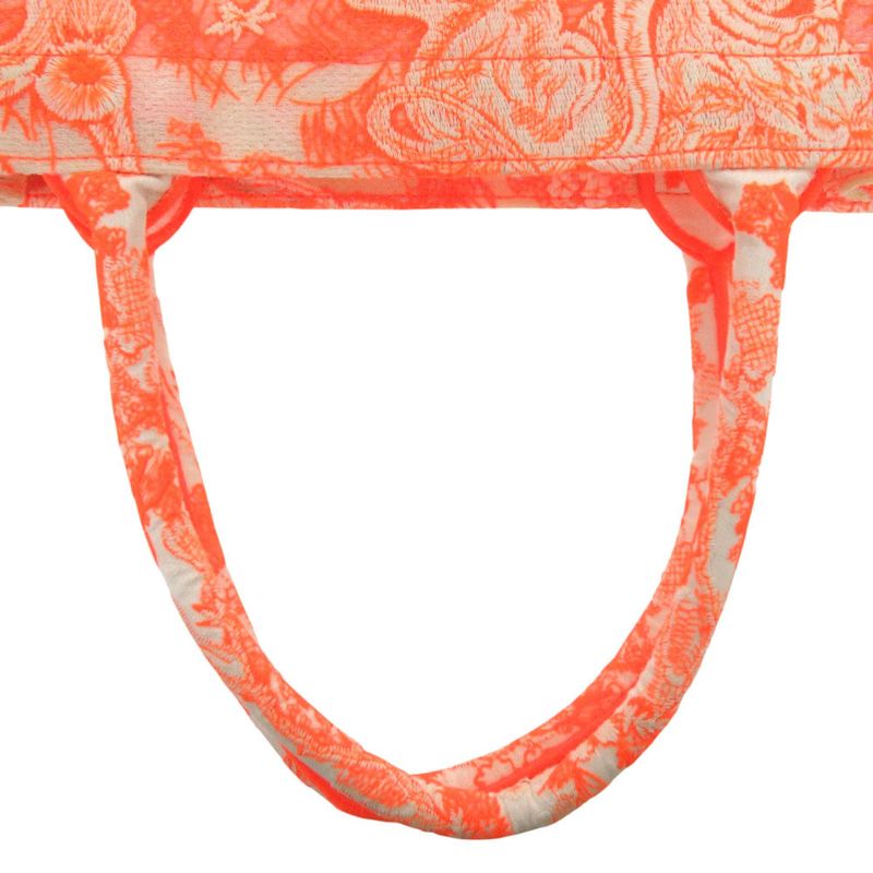 Dior Bookte Toile de Jouy Embroidery Mesh Orange White