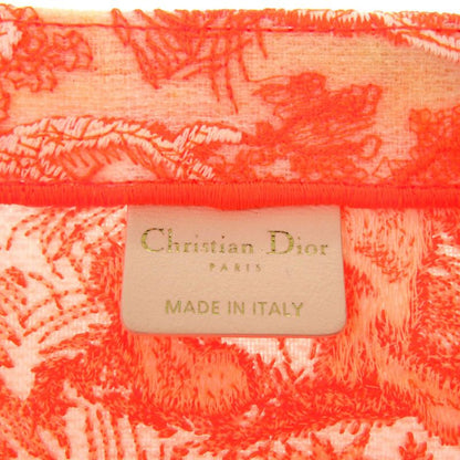Dior Bookte Toile de Jouy Embroidery Mesh Orange White