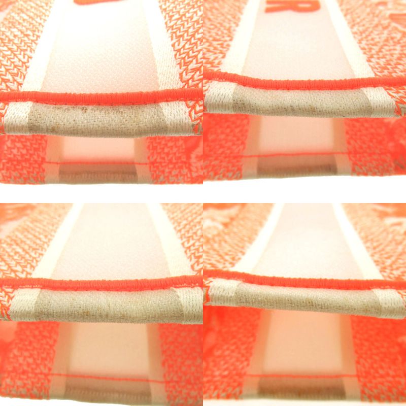 Dior Bookte Toile de Jouy Embroidery Mesh Orange White