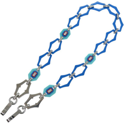 Prada Plastic Rhinestone Blue Shoulder Strap Blue Red