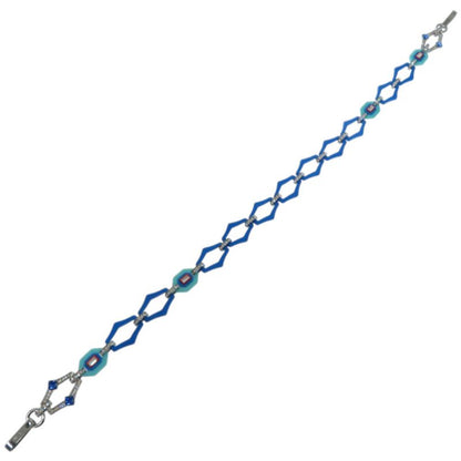 Prada Plastic Rhinestone Blue Shoulder Strap Blue Red