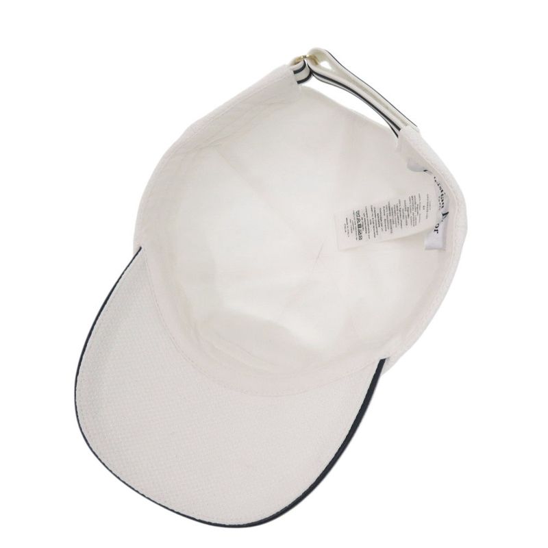 Dior D Player Vibe Baseball Cap Cotton White Hat