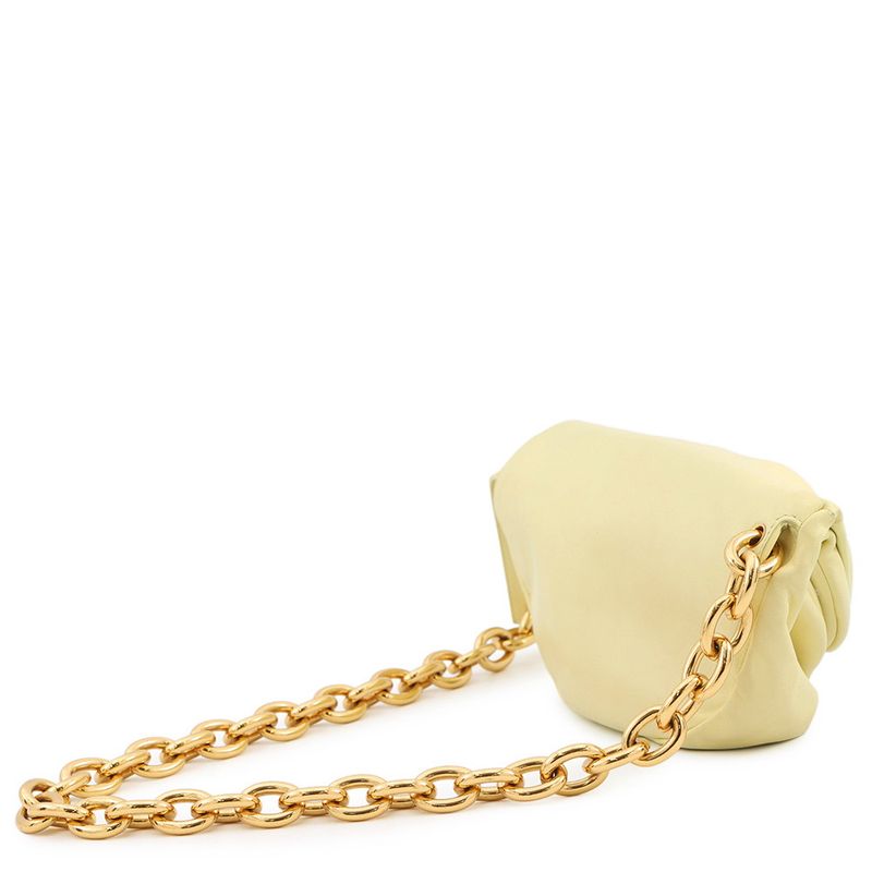 Bottega Veneta Belt Bag the Chain Pouch Leather Light Yellow