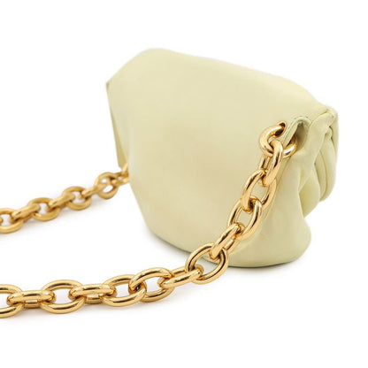 Bottega Veneta Belt Bag the Chain Pouch Leather Light Yellow