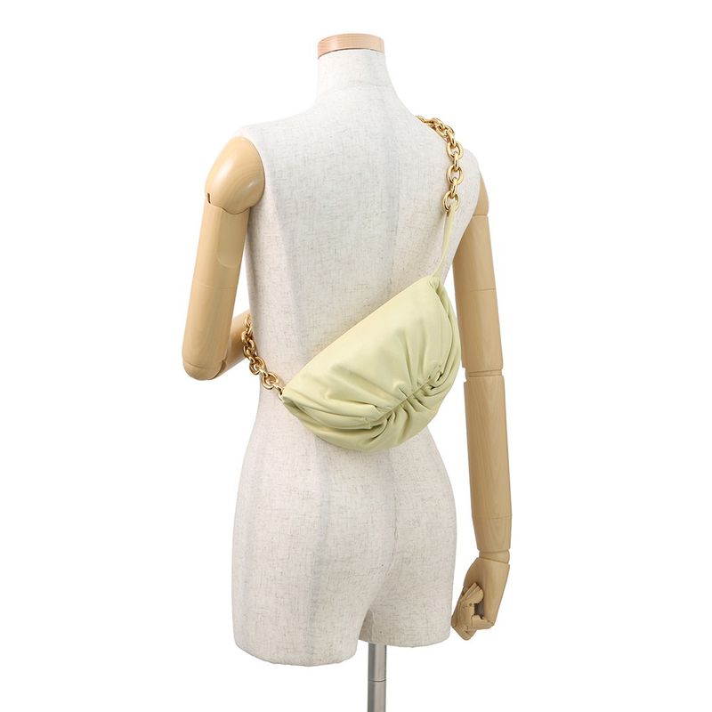Bottega Veneta Belt Bag the Chain Pouch Leather Light Yellow