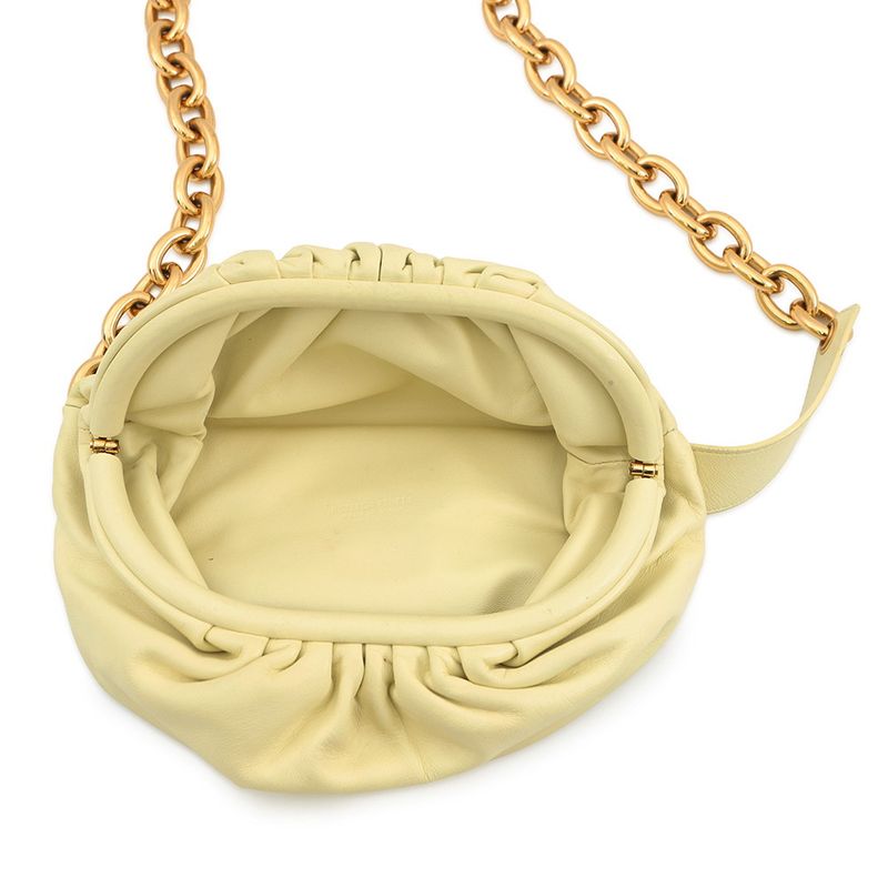 Bottega Veneta Belt Bag the Chain Pouch Leather Light Yellow