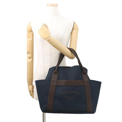 Hermes Sac de Pansage Groom Navy Blue 2-Way Pouch