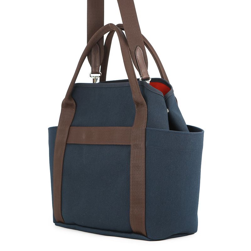 Hermes Sac de Pansage Groom Navy Blue 2-Way Pouch