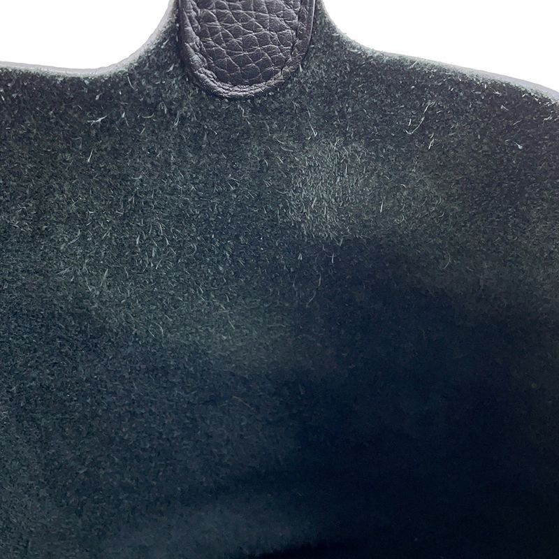Hermes Handbag Picotin Lock MM Black Silver Taurillon Clemence
