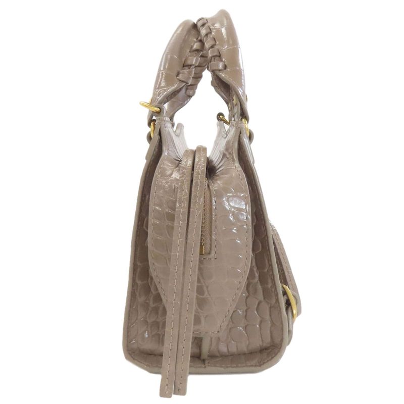 Balenciaga Neo Classic Mini City 2-Way Handbag Brown