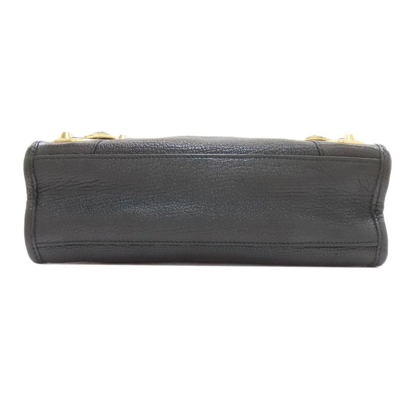 Balenciaga Classic Metallic Edge Mini City 2-Way Handbag Black