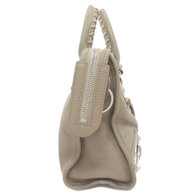 Balenciaga Classic Metallic Edge City S Handbag Gray