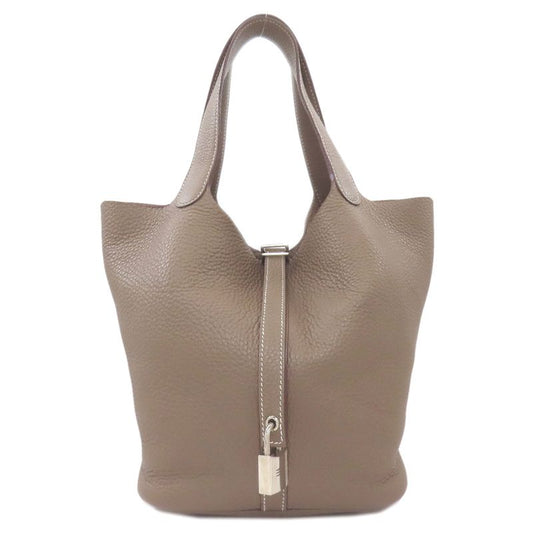 Hermes Picotin Lock MM Etoupe Silver Handbag