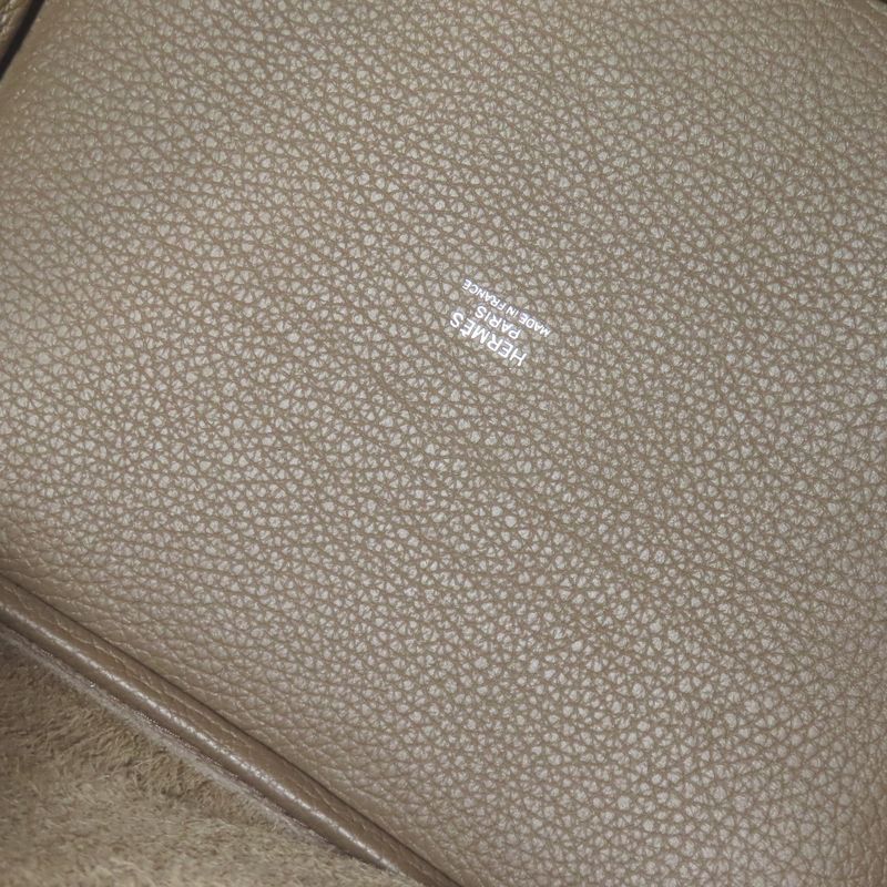 Hermes Picotin Lock MM Etoupe Silver Handbag