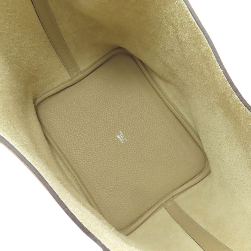 Hermes Picotin Lock MM Silver Handbag Beige