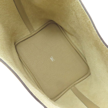 Hermes Picotin Lock MM Silver Handbag Beige