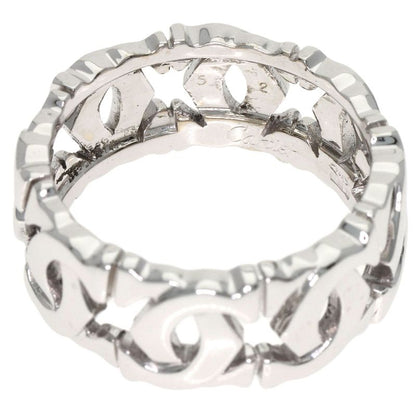 Cartier Entrelaces 52 Ring 18K White Gold Silver