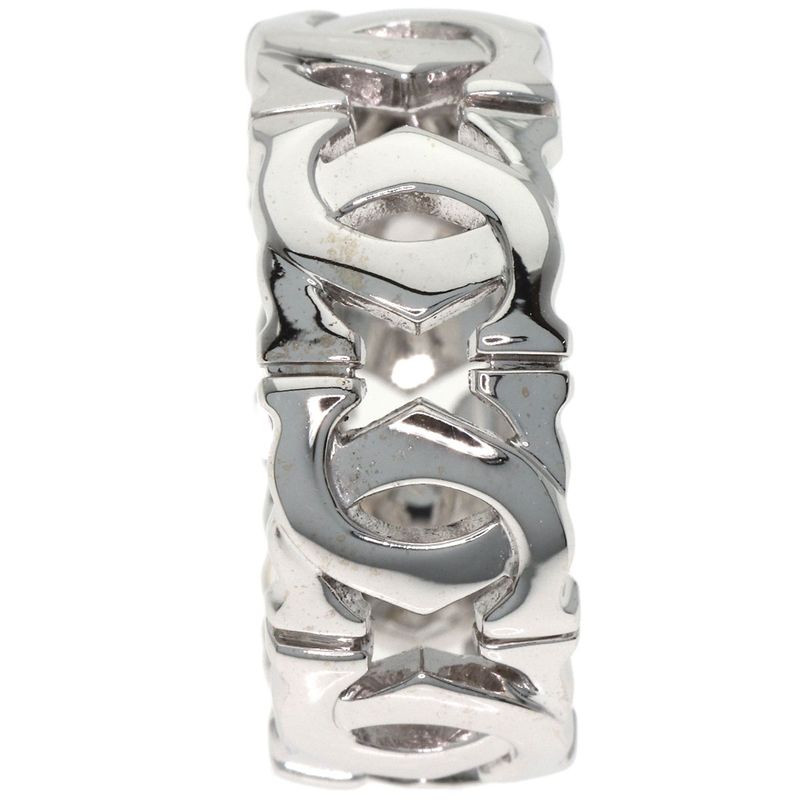 Cartier Entrelaces 52 Ring 18K White Gold Silver
