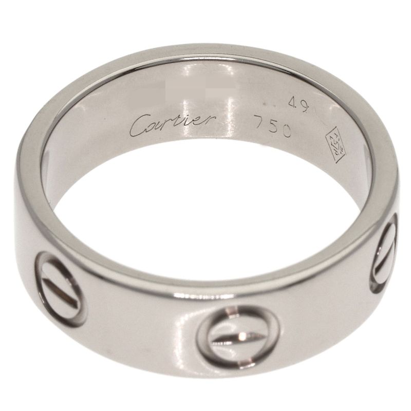 Cartier Love Ring 49 18K White Gold Silver