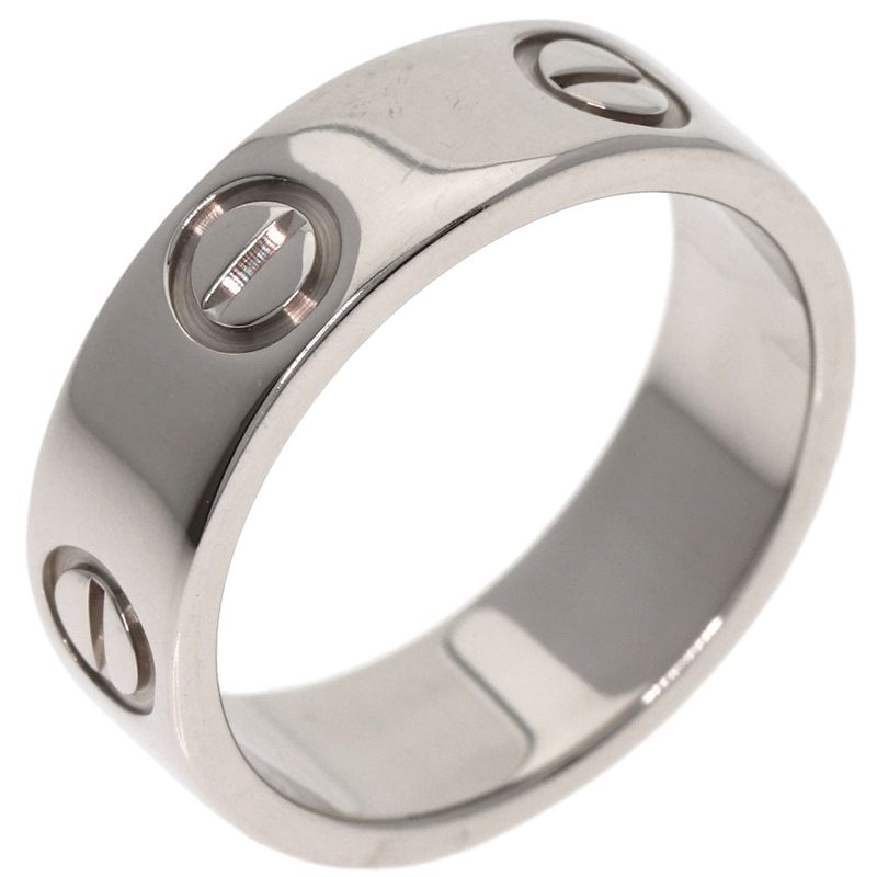 Cartier Love Ring 49 18K White Gold Silver