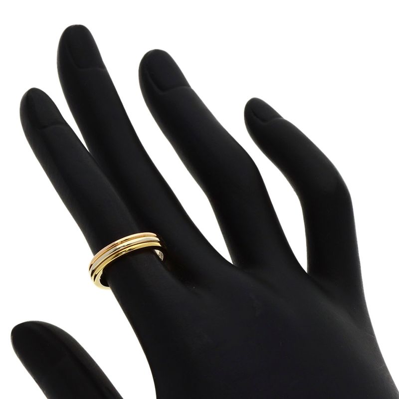 Cartier Three Color 48 Ring 18K Yellow Gold 18K Pink White