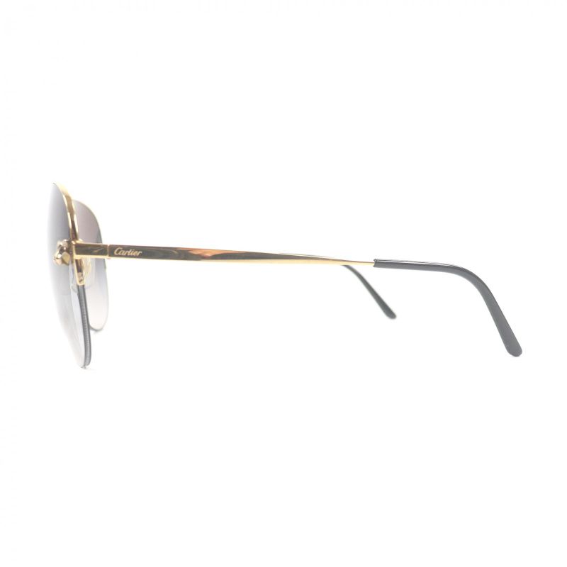 Cartier Panthere de Cartier Teardrop Aviator Sunglasses Gold Gray Lenses