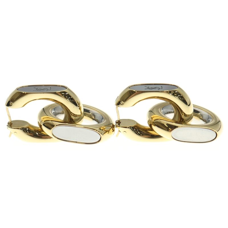 Saint Laurent Yves Cassandra Duo Link Earrings