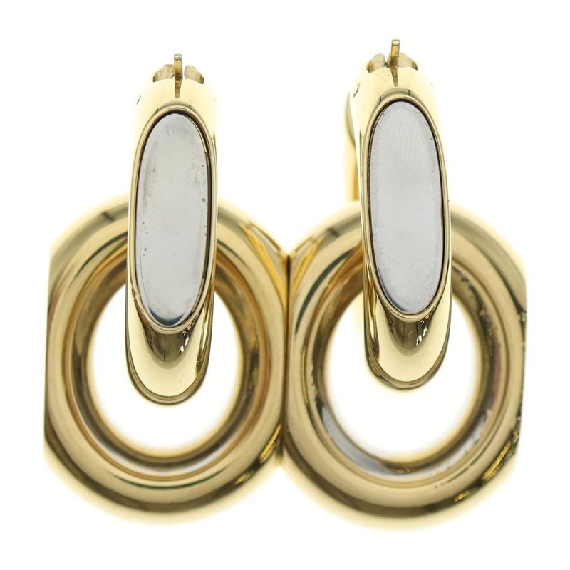 Saint Laurent Yves Cassandra Duo Link Earrings