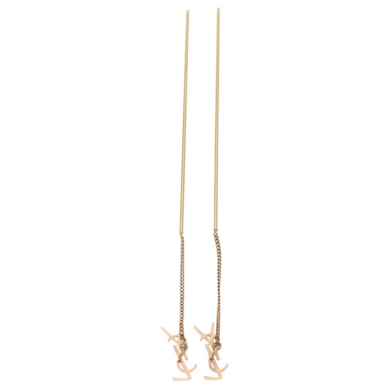 Saint Laurent Yves Cassandra Calf Earrings