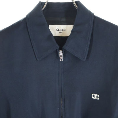 Celine Triomphe Zip Up Classic Jacket Navy