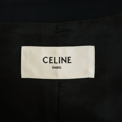 Celine Triomphe Zip Up Classic Jacket Navy