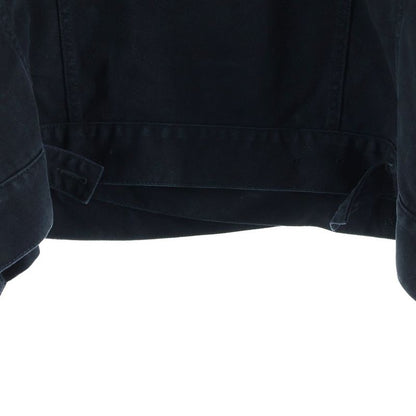 Balenciaga Hook Detail Hooded Denim Jacket Black