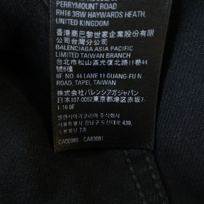 Balenciaga Hook Detail Hooded Denim Jacket Black