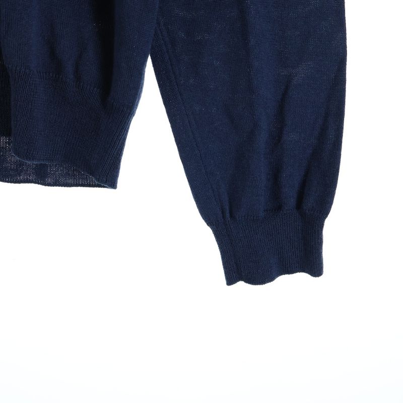 Louis Vuitton Nigo Intarsia Heart Logo Wool High Neck Knit Sweater Navy