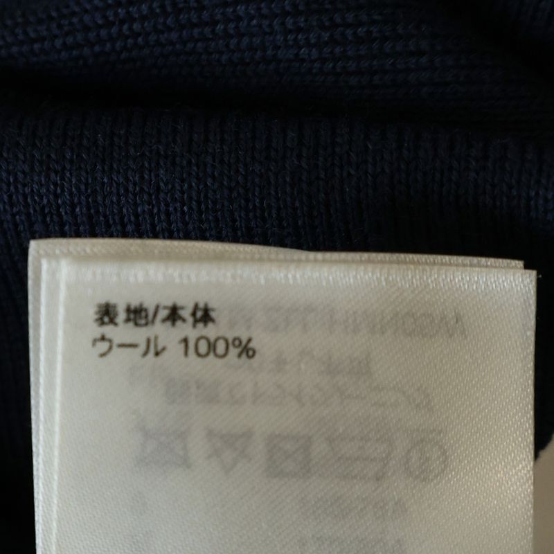 Louis Vuitton Nigo Intarsia Heart Logo Wool High Neck Knit Sweater Navy