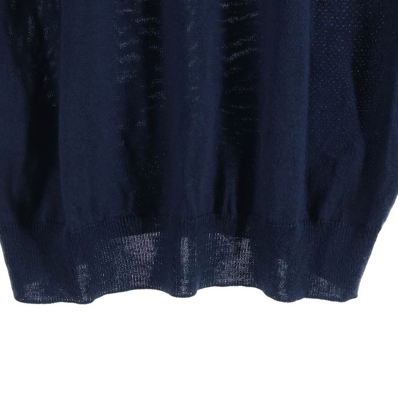 Louis Vuitton Nigo Intarsia Heart Logo Wool High Neck Knit Sweater Navy