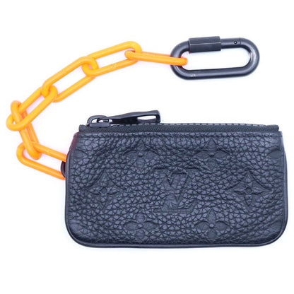 Louis Vuitton Taurillon Monogram Leather Coin Case with Chi-n Black