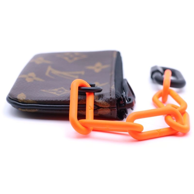 Louis Vuitton Monogram Solar Ray Pochette Cles with Chain Hook Coin Case Brown