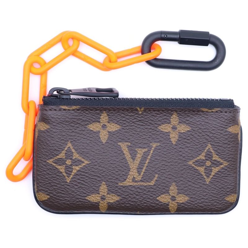 Louis Vuitton Monogram Solar Ray Pochette Cles with Chain Hook Coin Case Brown