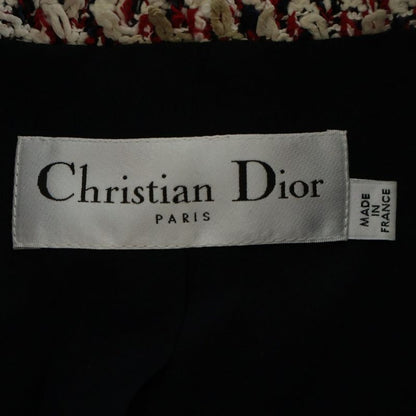 Dior Logo Button Long Tweed Jacket