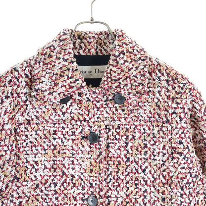 Dior Logo Button Long Tweed Jacket