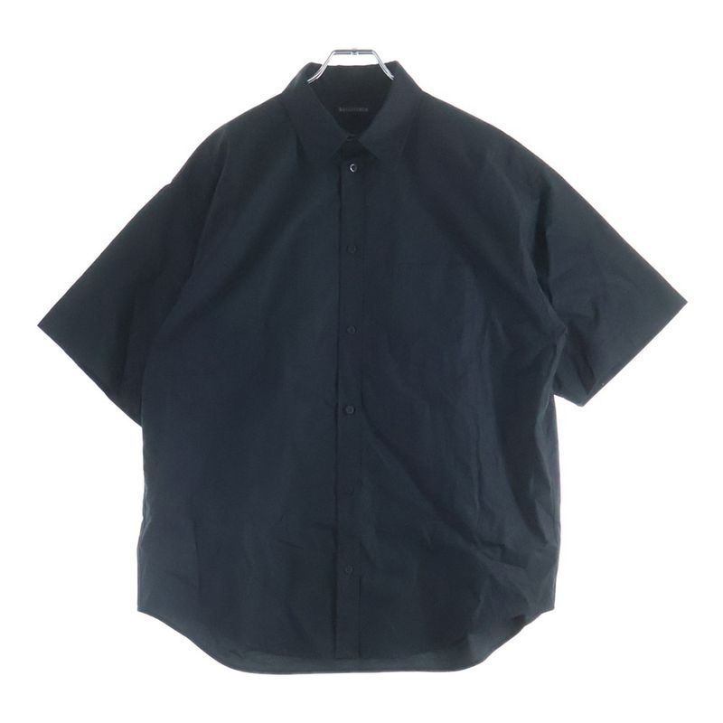 Balenciaga Back Tee Print Short Sleeve Shirt Black