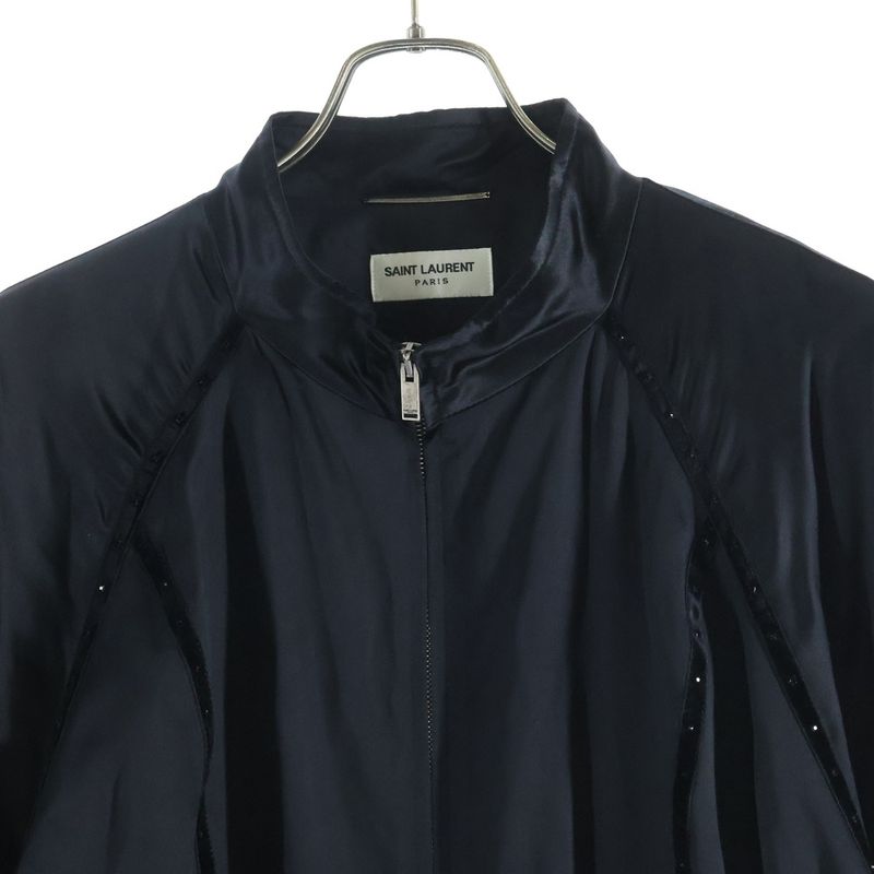Saint Laurent Paris Satintive Jacket Black