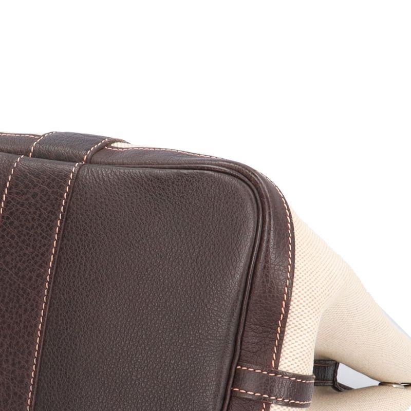 Hermes Garden Party PM Tote Toile Ash Beige Brown