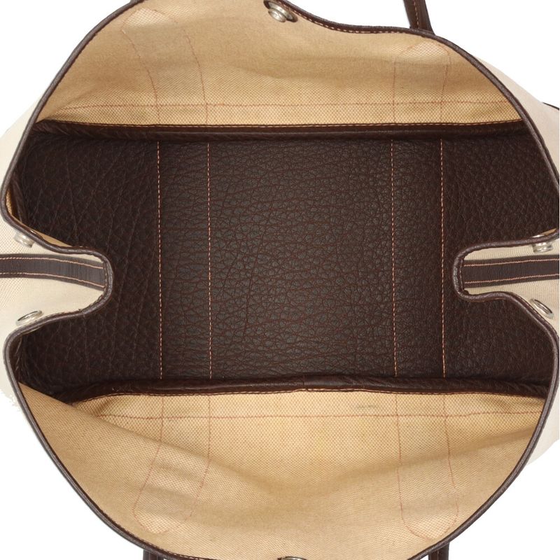 Hermes Garden Party PM Tote Toile Ash Beige Brown