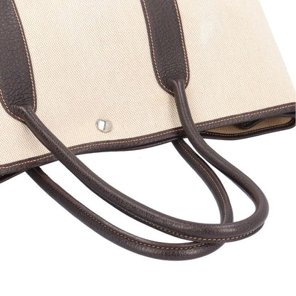Hermes Garden Party PM Tote Toile Ash Beige Brown