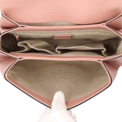 Gucci Interlocking Shoulder Bag Leather Pink Interlocking G