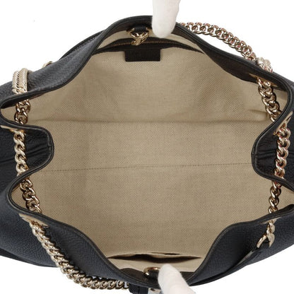 Gucci Soho Shoulder Bag Leather Black Soho